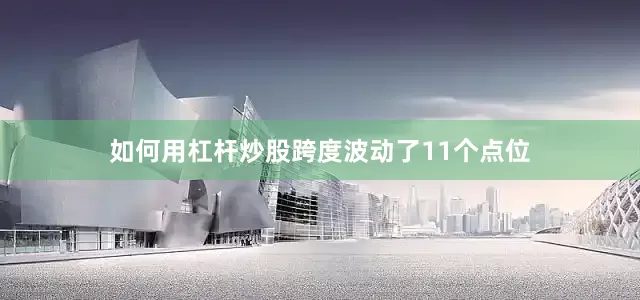 如何用杠杆炒股跨度波动了11个点位